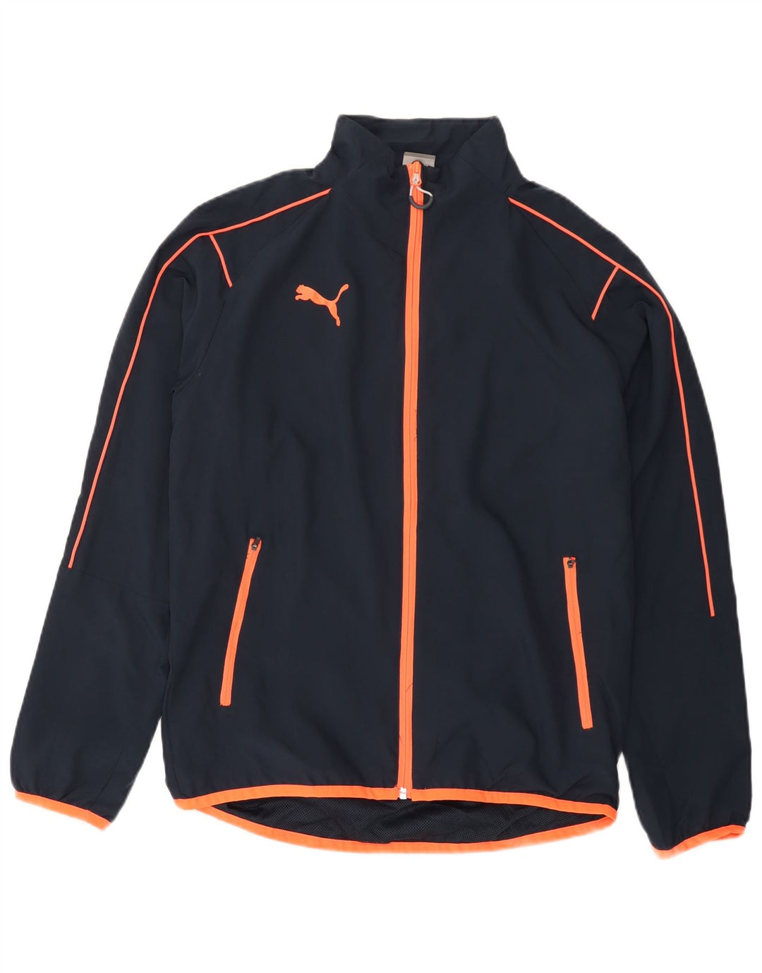 PUMA - Chaqueta de chándal para hombre, talla pequeña, poliéster azul marino