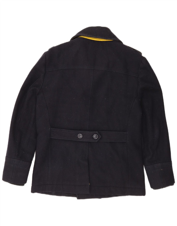 Superdry Chaquetón para hombre, talla 38, lana azul marino mediana