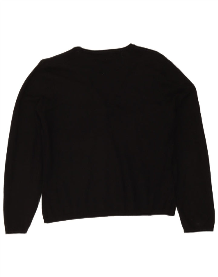 Marks & Spencer Suéter tipo cárdigan para mujer UK 44 Viscosa negra mediana