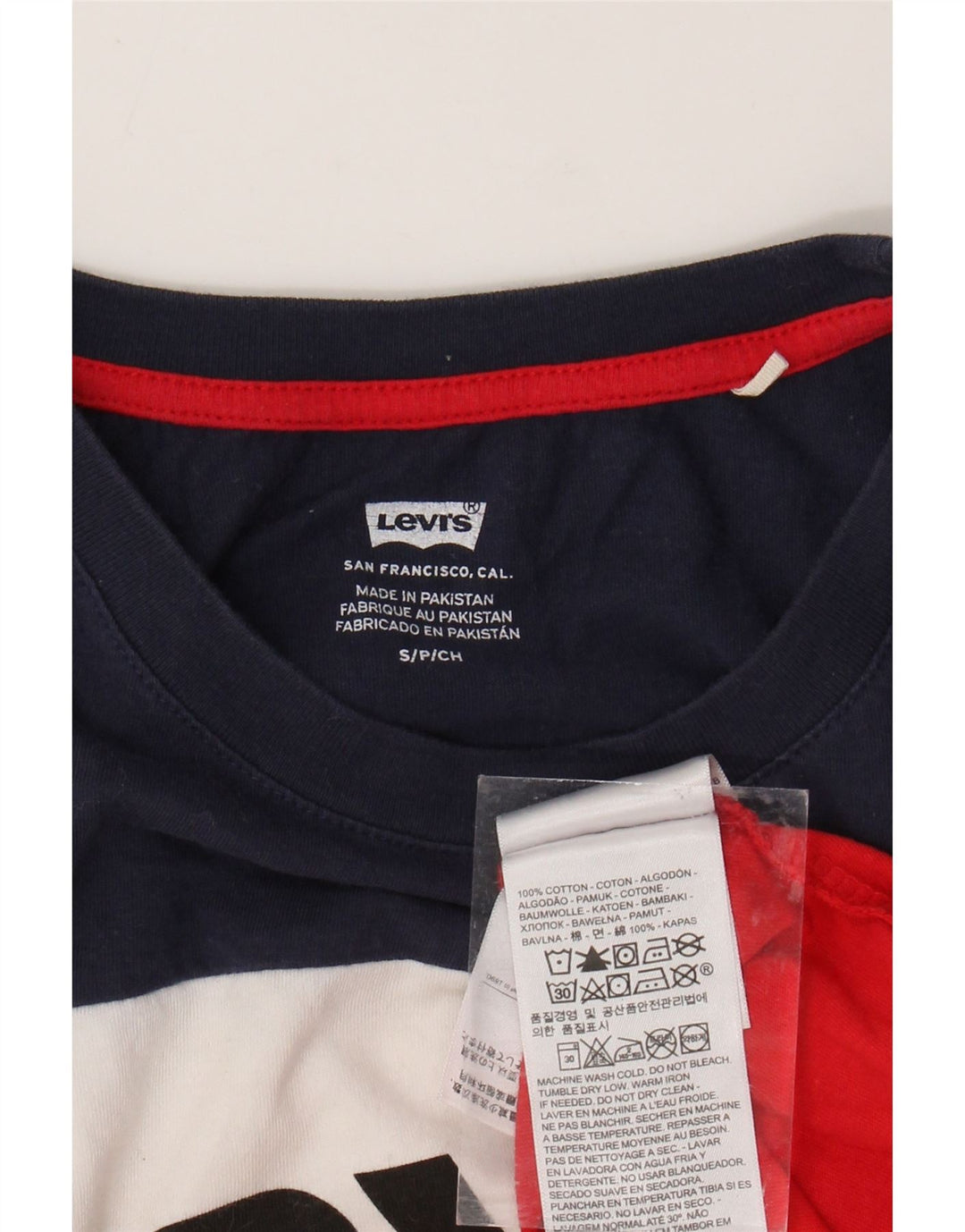 LEVI'S Top sin mangas con gráfico corto para mujer UK 10 Small Multicolor Rayas