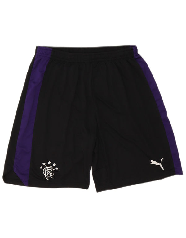 Puma Glasgow Rangers - Pantalones cortos deportivos para hombre, talla grande, color negro