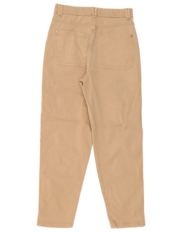 Marks & Spencer Pantalones chinos de cintura alta para mujer UK 8 Small W26 L27 Beige