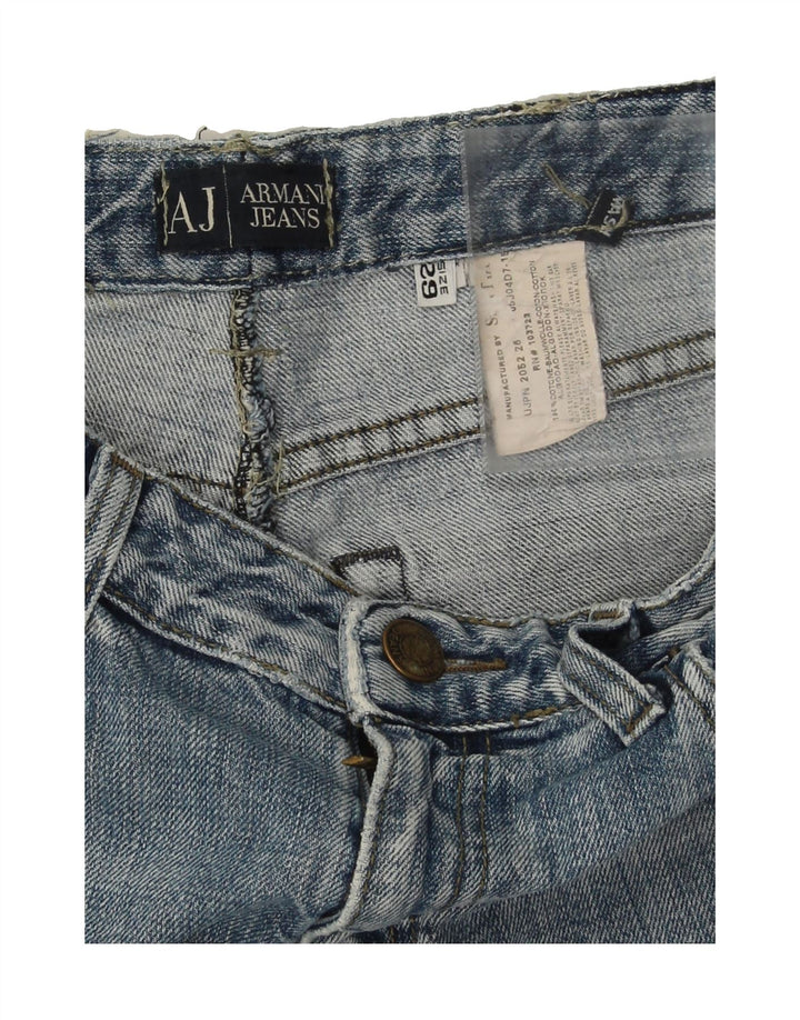 ARMANI Womens Straight Jeans W29 L30 Blue Cotton Vintage Armani and Second-Hand Armani from Messina Hembry 