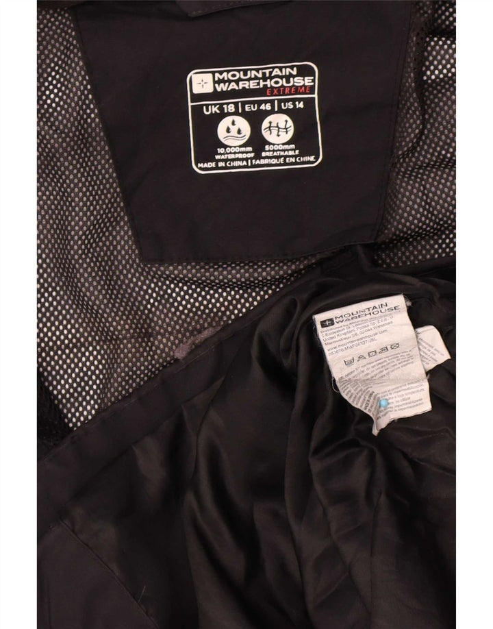 Chaqueta impermeable extragrande con capucha para mujer Mountain Warehouse UK 40 XL Negro