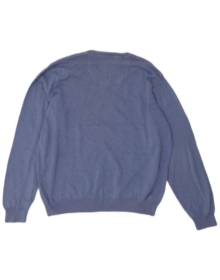 Marks & Spencer Suéter con Cuello en V para Hombre Azul Harbor XL Algodón