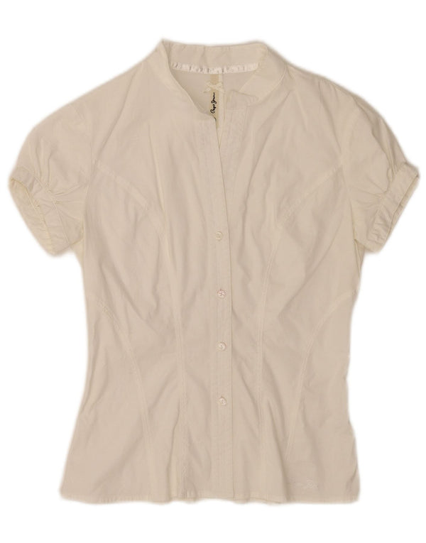 PEPE Jeans Blusa de manga corta para mujer UK 8 Small White