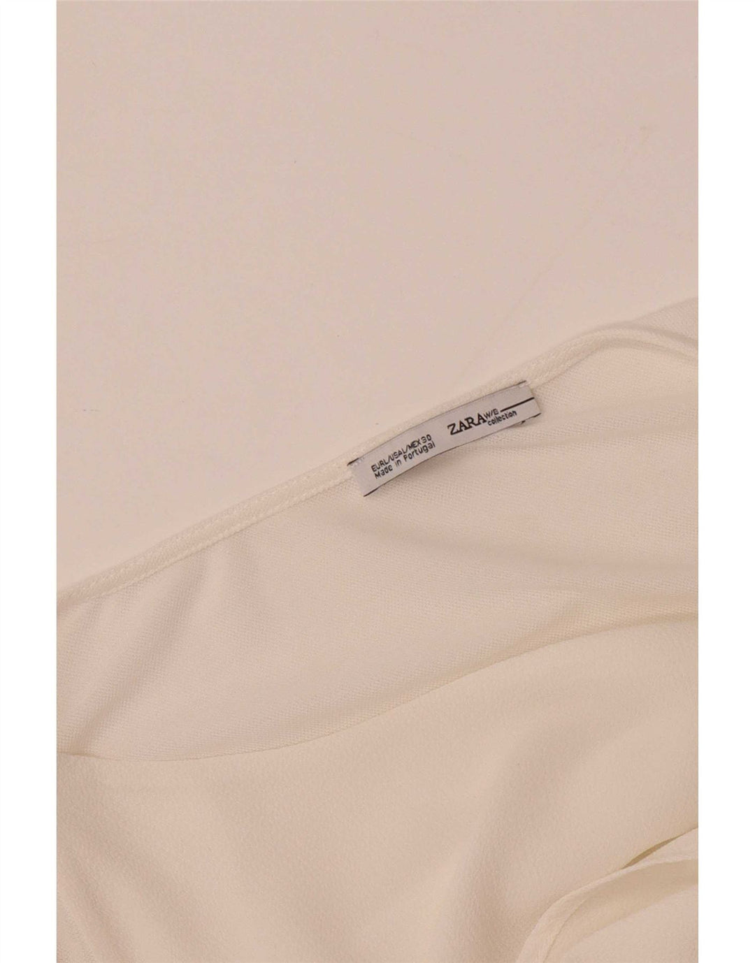Zara Mujer Blusa Corta De Manga Larga Top UK 46 Large White