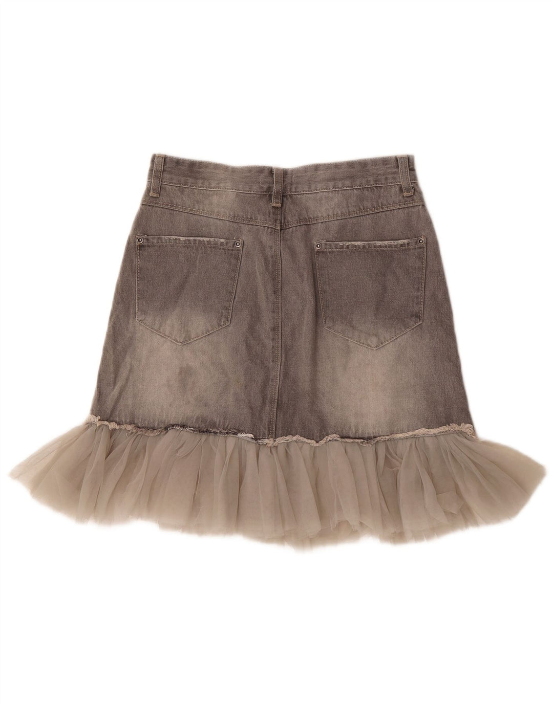 Falda Vaquera Desgastada OVS Mujer Mediana W27 Algodón Gris