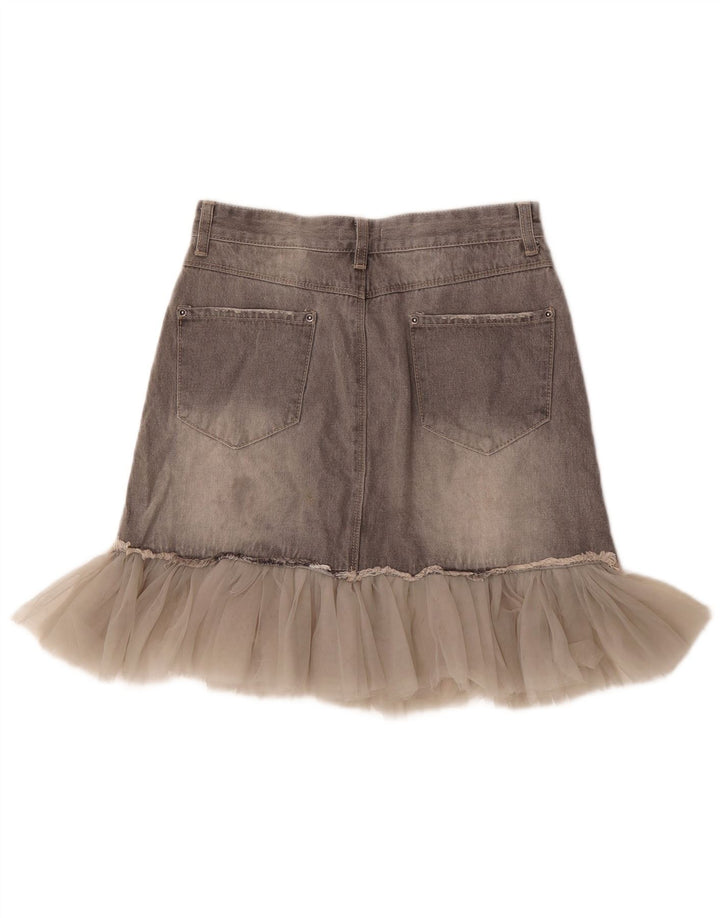 Falda Vaquera Desgastada OVS Mujer Mediana W27 Algodón Gris