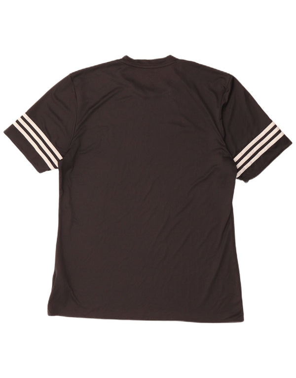 Adidas Mens Climalite Camiseta Top Grande Negro Poliéster