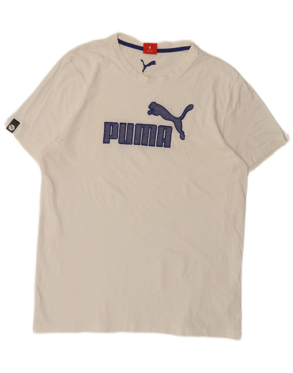 Puma - Camiseta gráfica para hombre, talla grande, color blanco