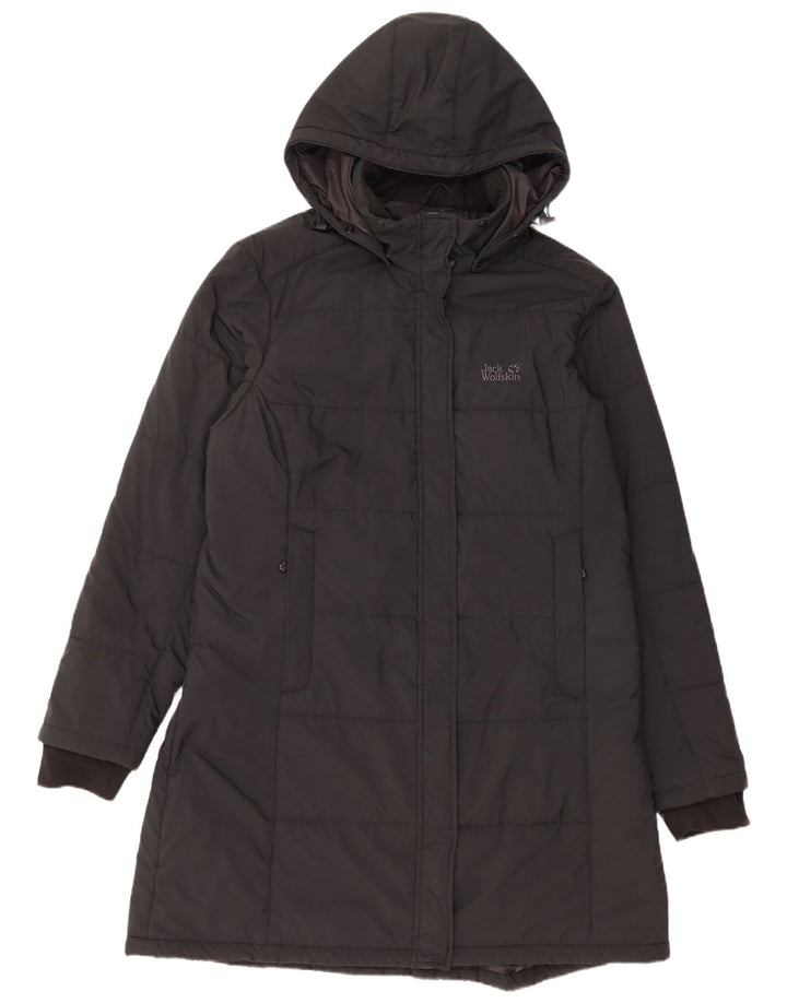 JACK WOLFSKIN Abrigo acolchado con capucha para mujer ES 22/24 2XL Negro Poliéster
