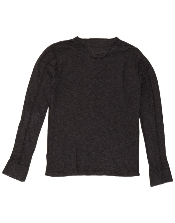 SUPERDRY Hombre Top Manga Larga Algodón Gris Medio