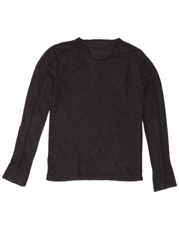 SUPERDRY Hombre Top Manga Larga Algodón Gris Medio