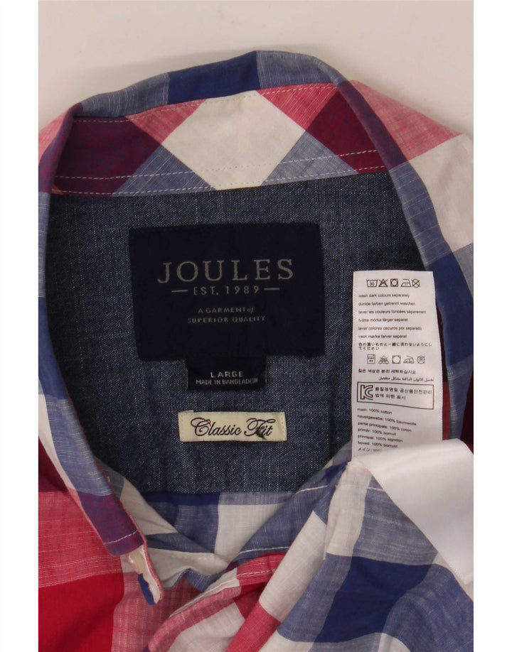 Camisa Joules Hombre Manga Corta Classic Fit Large Multicolor Vichy