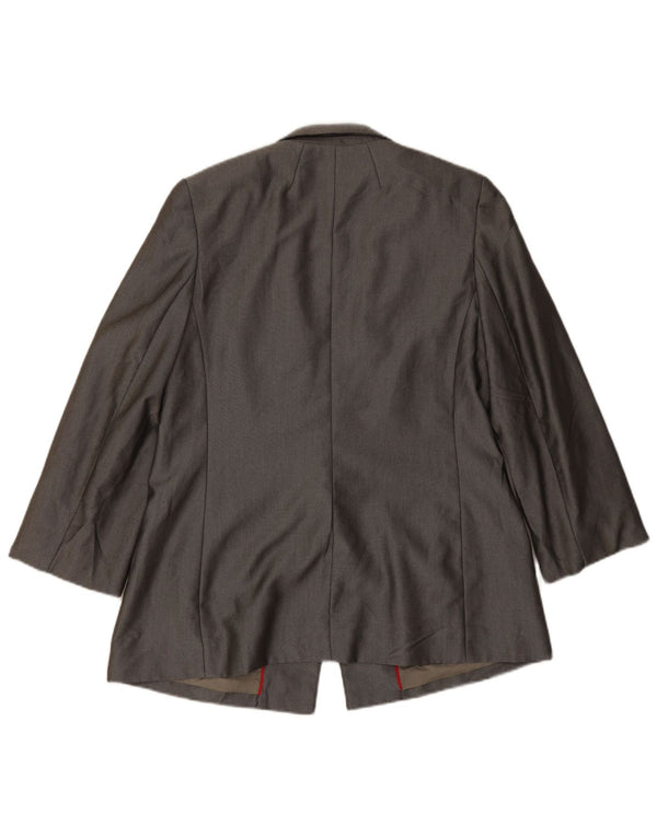 Oasis Chaqueta tipo blazer con 1 botón y manga 3/4 para mujer UK 46 Poliéster gris grande