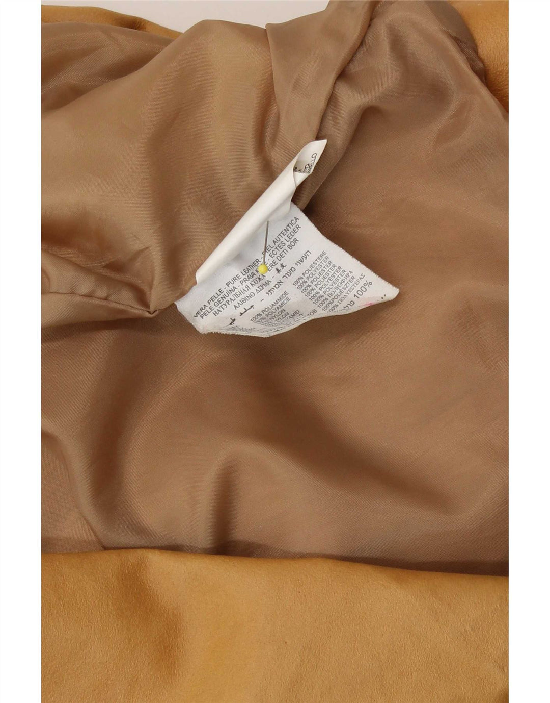 Terranova Abrigo de cuero para mujer UK 10 Small Beige Leather