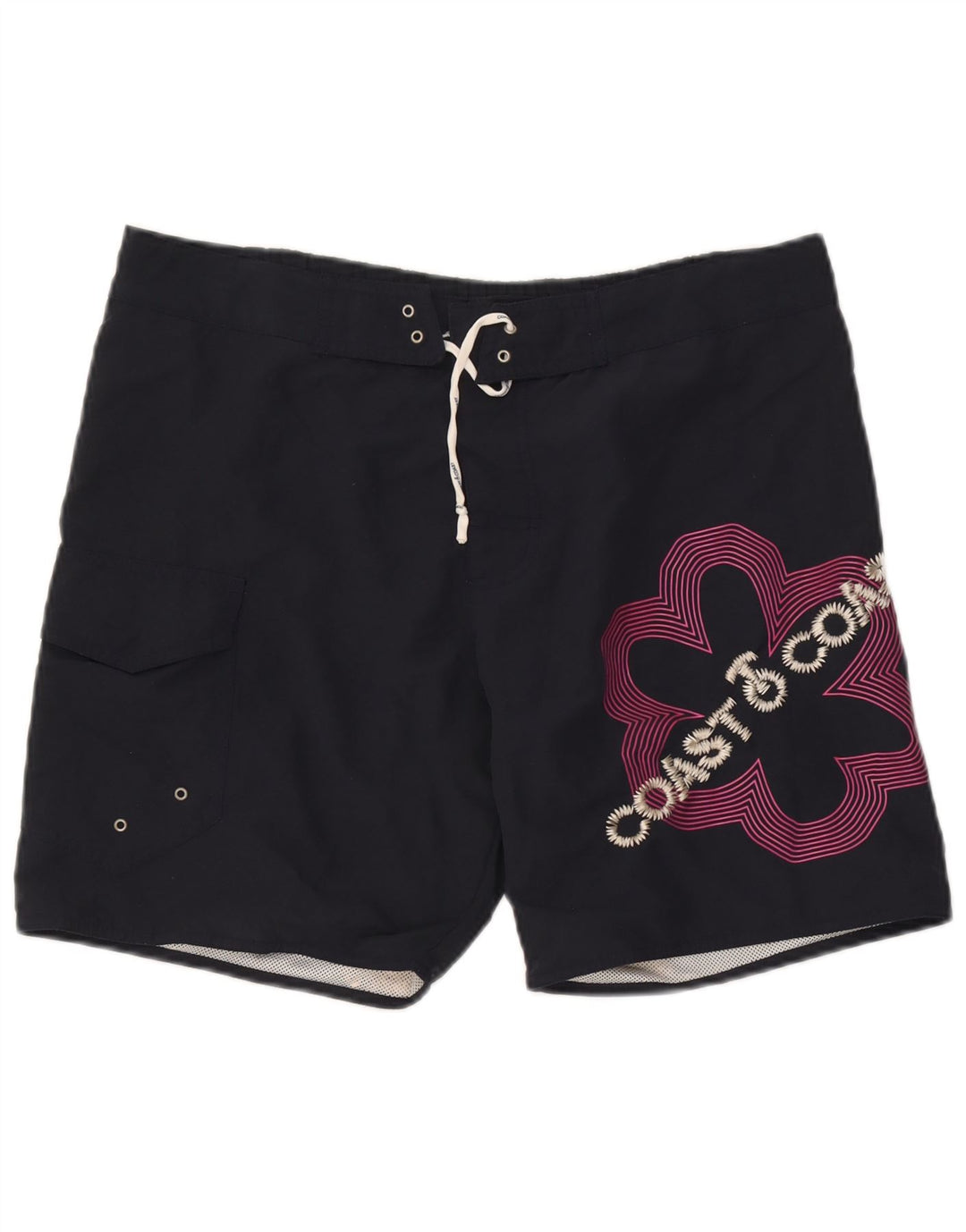 Bañador con estampado gráfico para hombre Coast, tamaño grande, poliéster azul marino