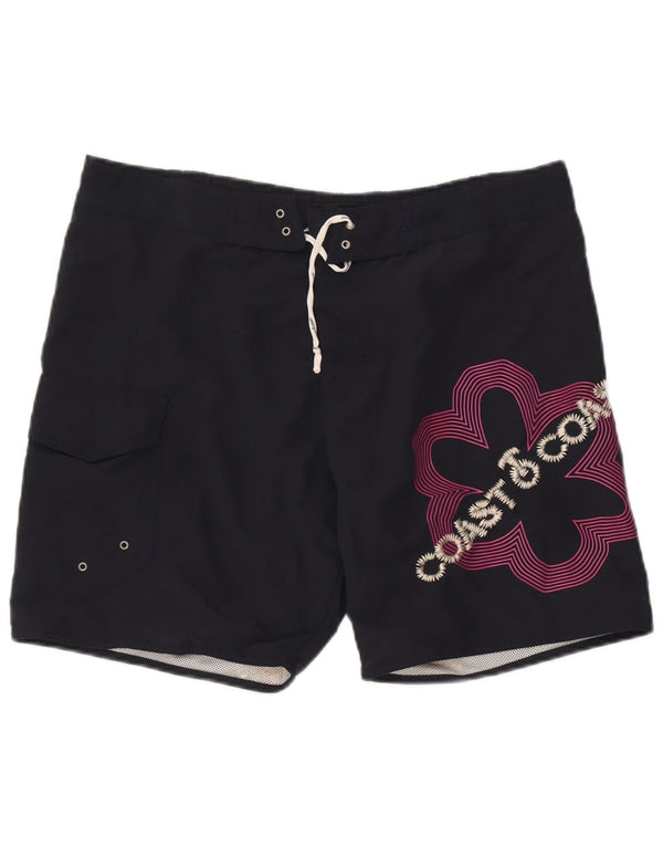 Bañador con estampado gráfico para hombre Coast, tamaño grande, poliéster azul marino