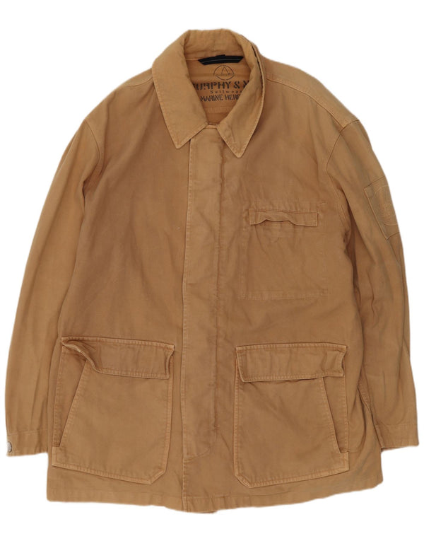 Murphy & Nye Chaqueta utilitaria para hombre UK 40 Grande Algodón marrón