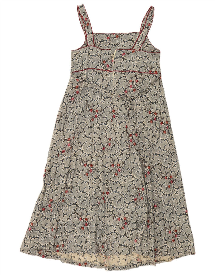 Selene Vestido de verano para mujer US 8 Azul Medio Floral