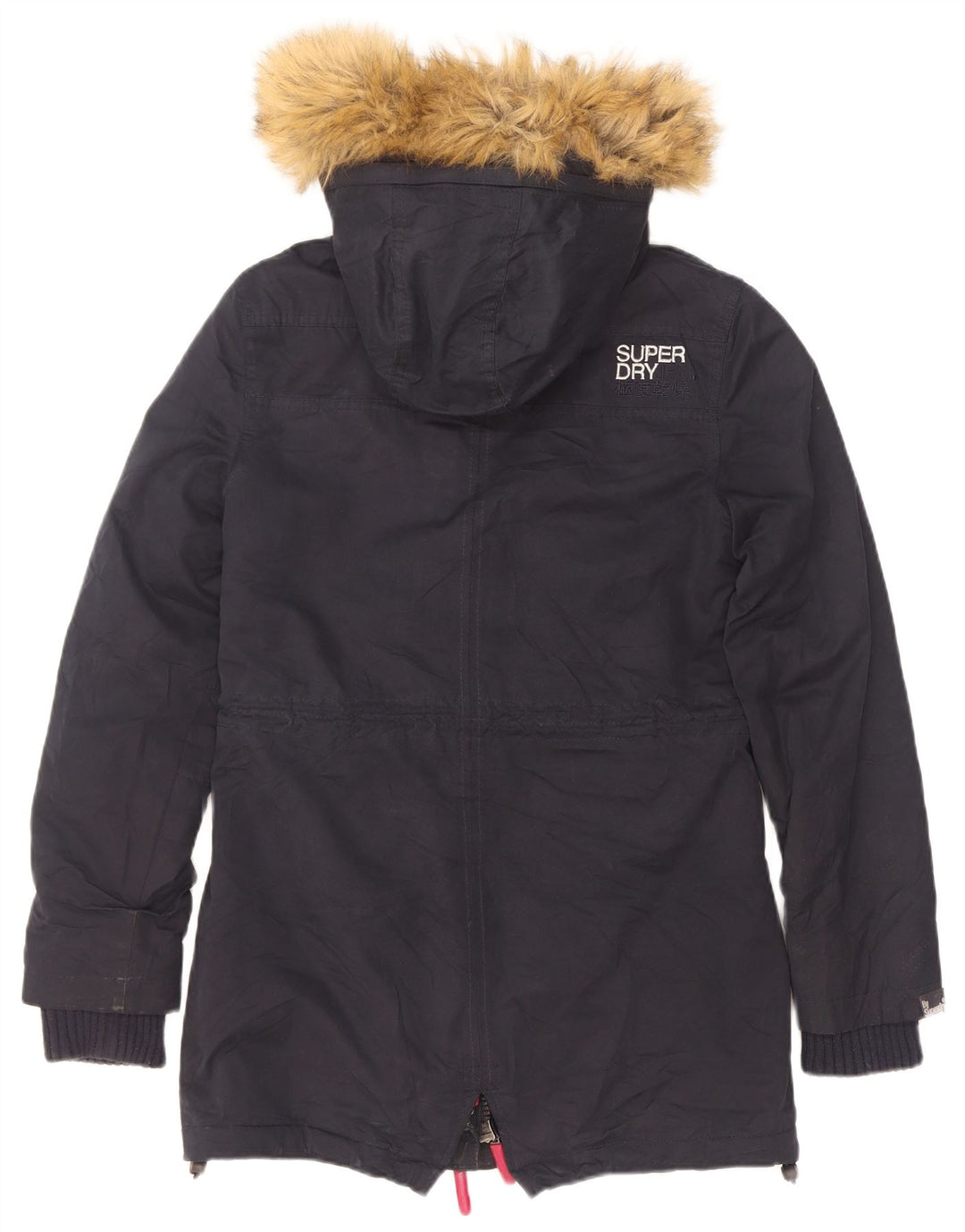 Superdry Chaqueta Parka Sherpa con Capucha para Mujer UK 40 Small Poliéster Azul Marino