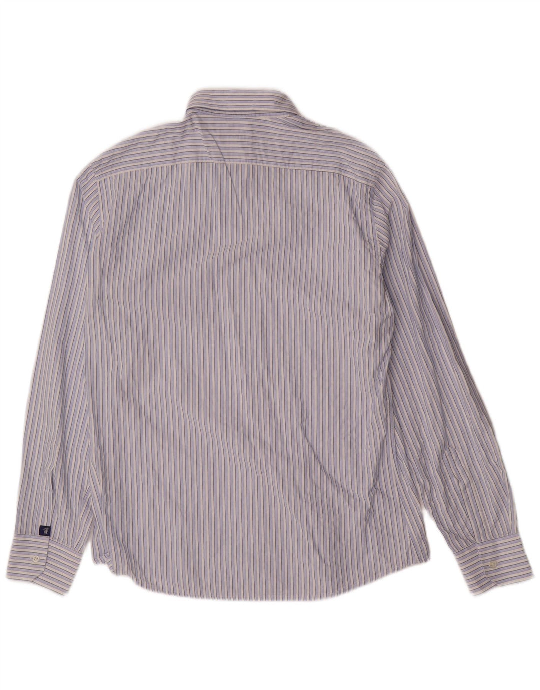 TRUSSARDI JEANS Camisa Hombre Algodón Rayas Azul Medio