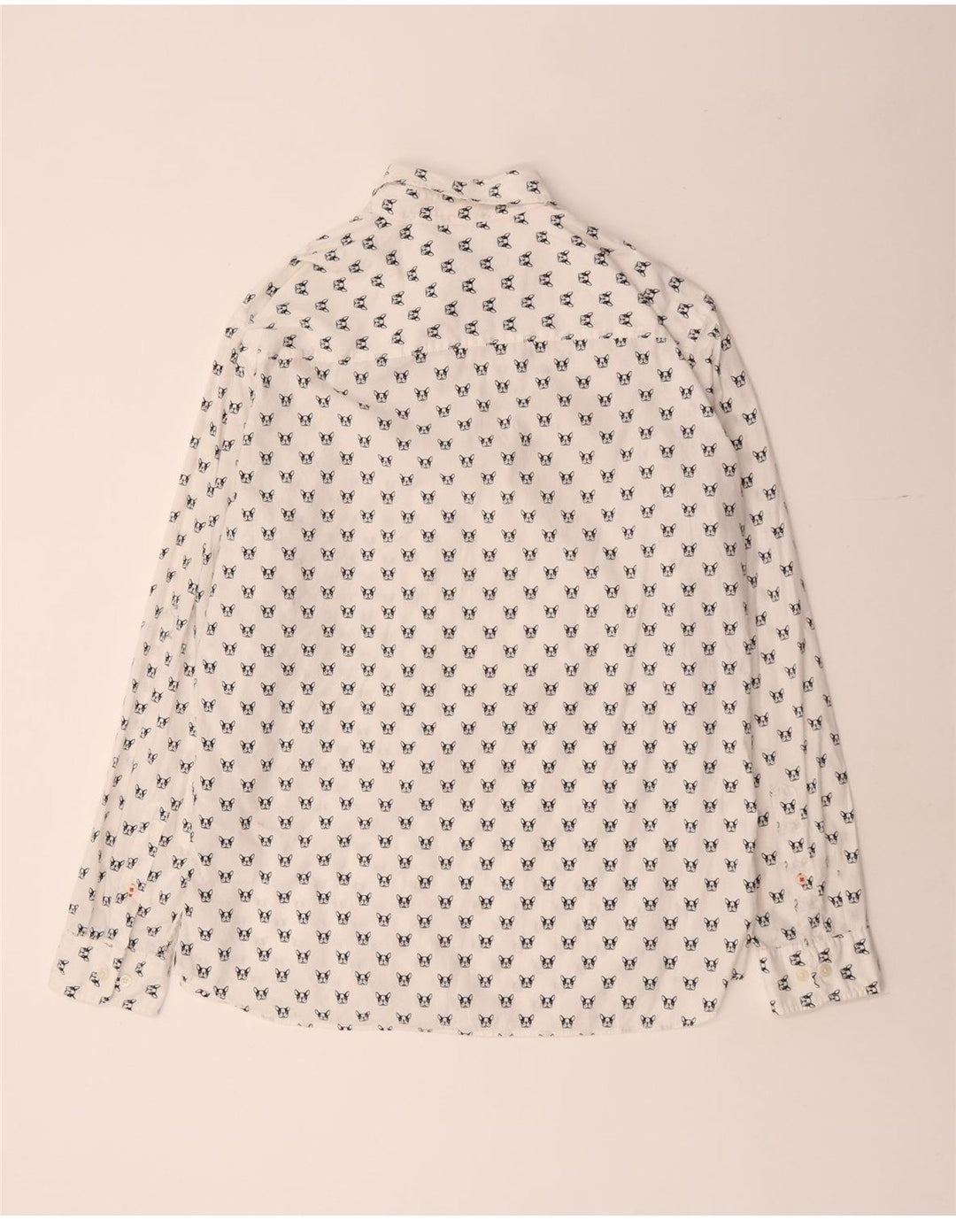 JACK & JONES Camisa Hombre 2XL Algodón Moteado Blanco