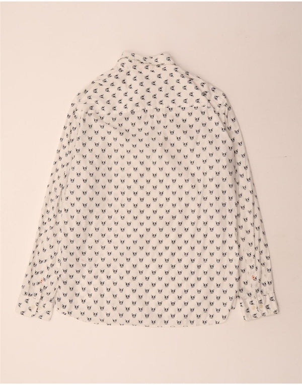 JACK & JONES Camisa Hombre 2XL Algodón Moteado Blanco