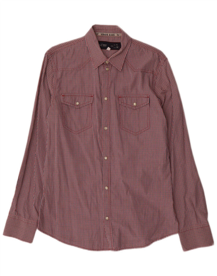 ARMANI JEANS Camisa Hombre Mediana Cuadros Multicolor Algodón