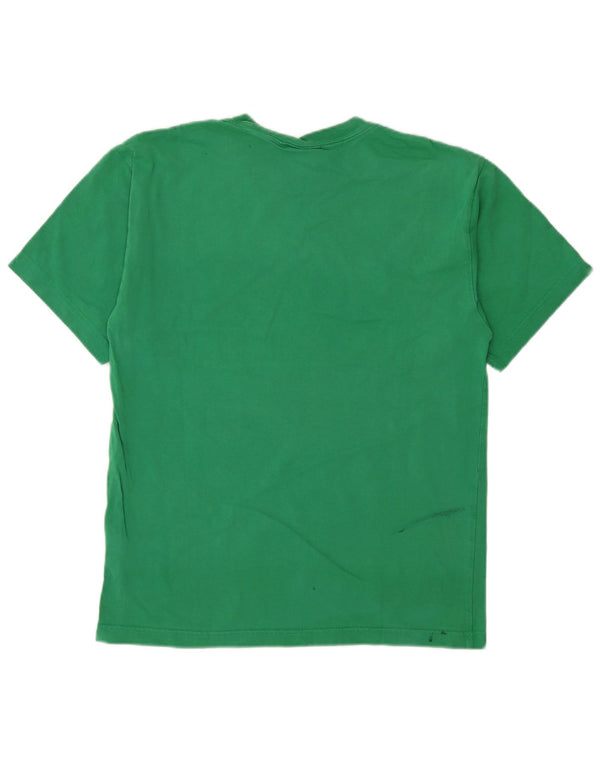 Adidas Hombre Camiseta Gráfica Top Pequeño Algodón Verde