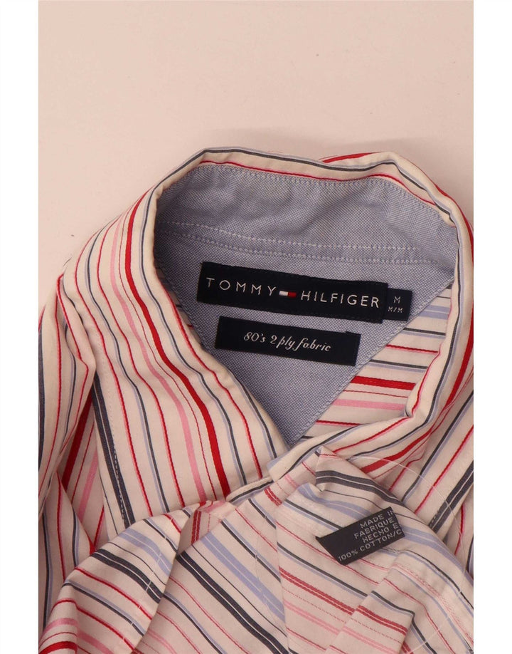Camisa Tommy Hilfiger Hombre Mediana Algodón Rayas Multicolor Años 80