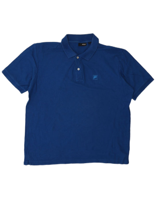 Fila Polo Hombre Algodón Azul Grande