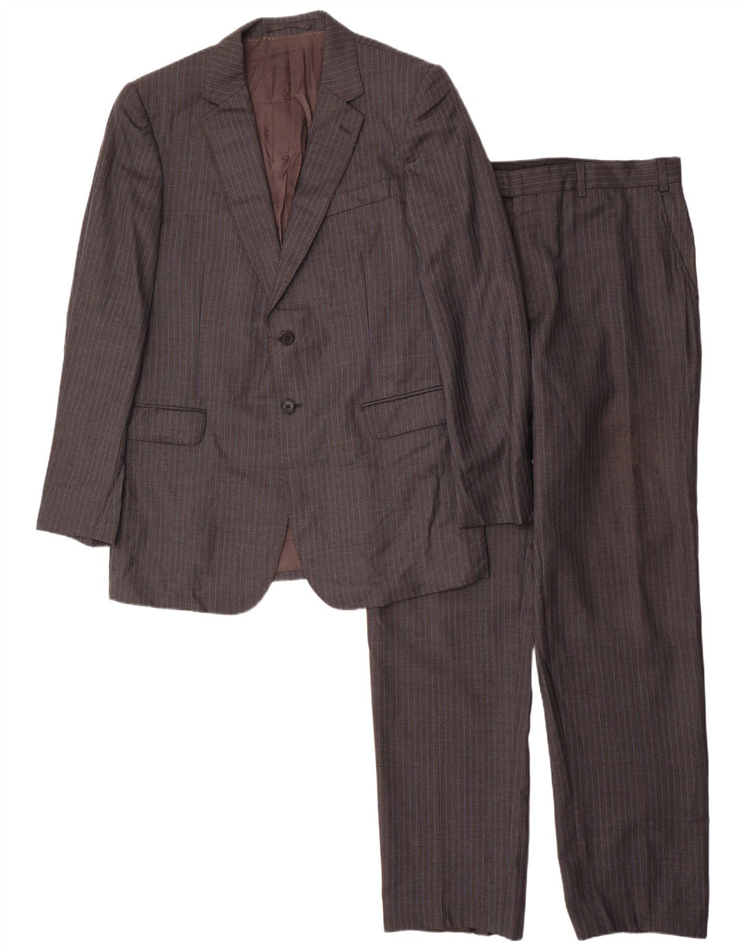 Jaeger Traje de 2 piezas con 2 botones para hombre UK 42 XL W36 L34 Gris Pinstripe Classic