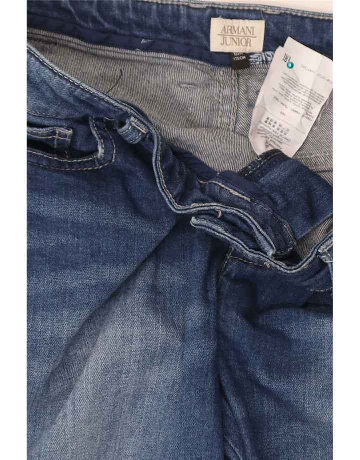 Armani Junior Pantalones cortos vaqueros para niño 15-16 años W32 Algodón azul
