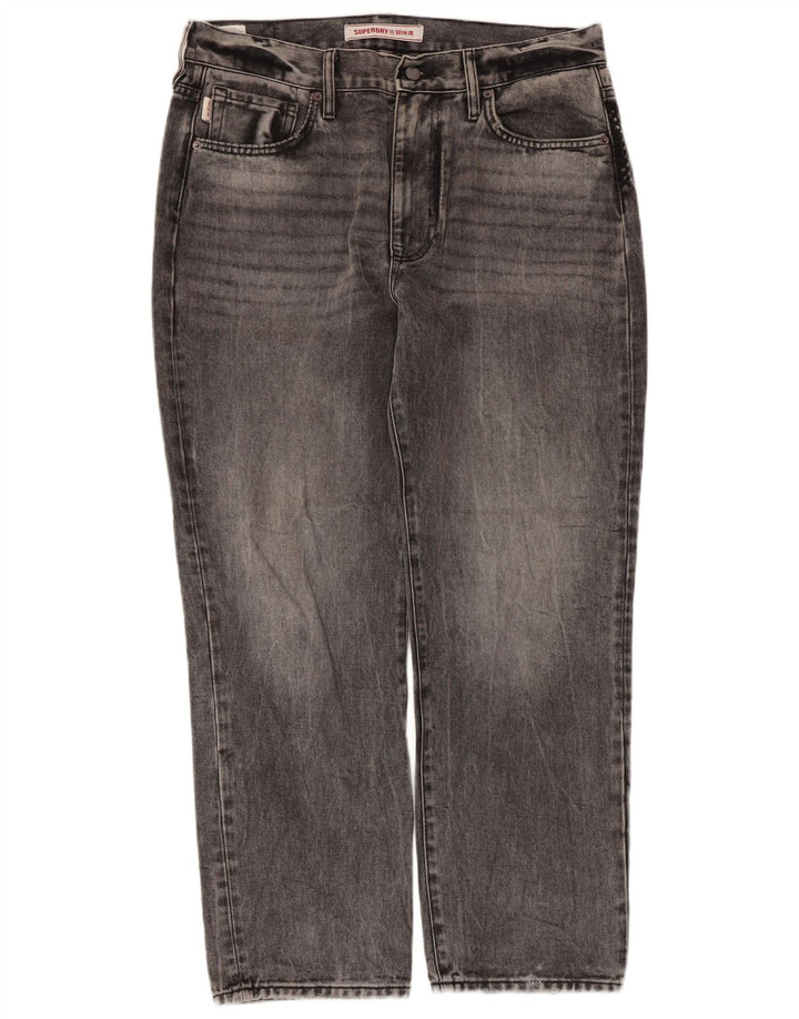 Vaqueros rectos Superdry para hombre W32 L28 Algodón gris