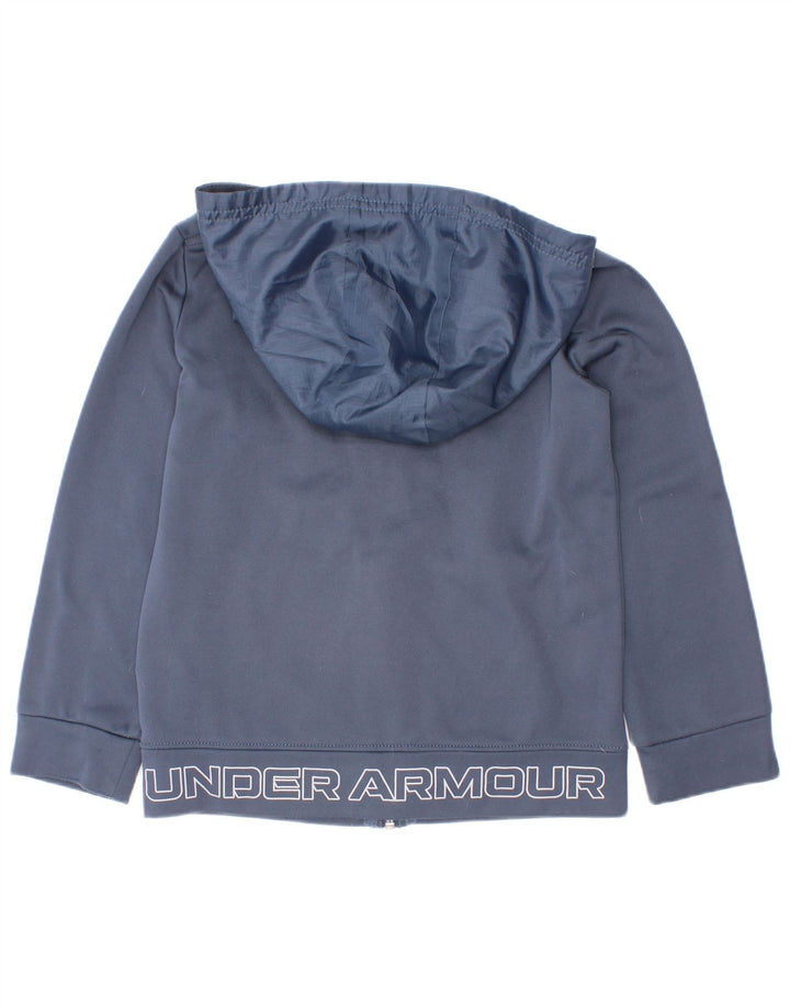 Under Armour Sudadera con capucha y cremallera para niño 5-6 años Azul marino Poliéster