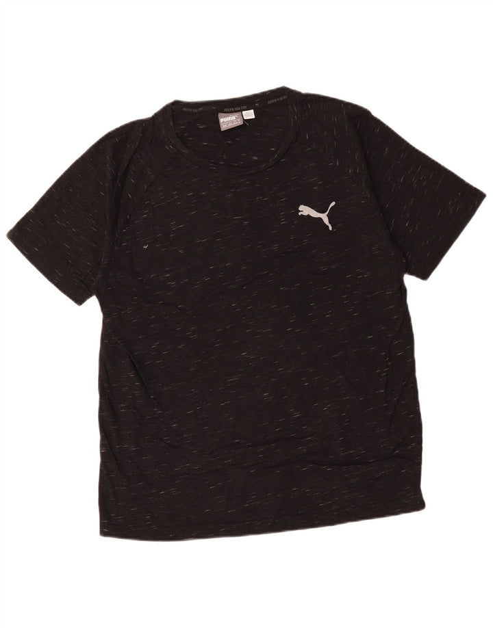Camiseta PUMA para hombre Top mediano de algodón moteado negro
