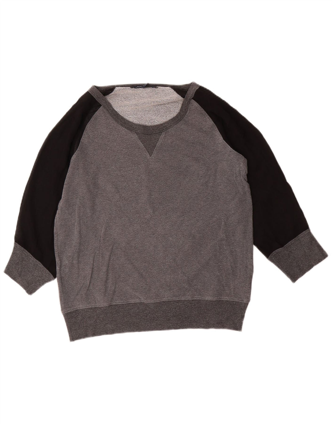 French Connection Sudadera de manga 3/4 para mujer, talla 40, color gris pequeño