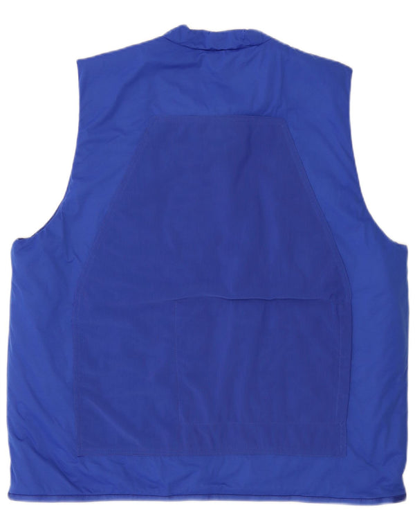 Adidas - Chaqueta de chándal sin mangas para hombre, talla grande, poliamida azul
