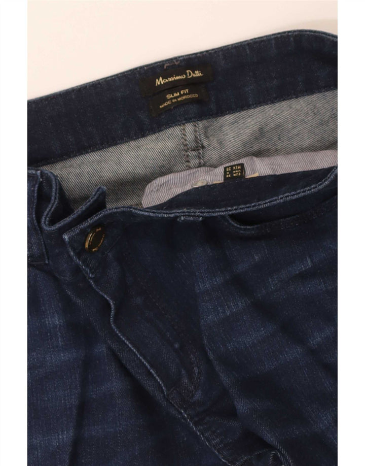 Massimo Dutti Vaqueros Slim Mujer EU 38 Small W28 L32 Azul Marino