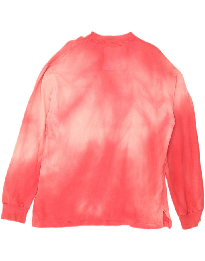 CHAMBERS Sudadera gráfica para hombre Jumper Large Pink Tie Dye Algodón