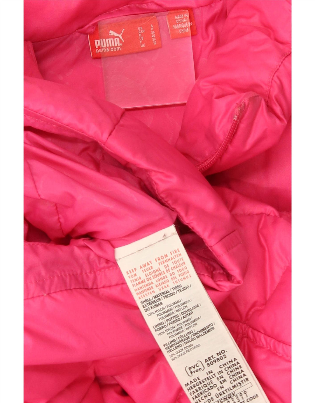 Puma Chaleco acolchado para mujer UK 10 Small Pink Nylon