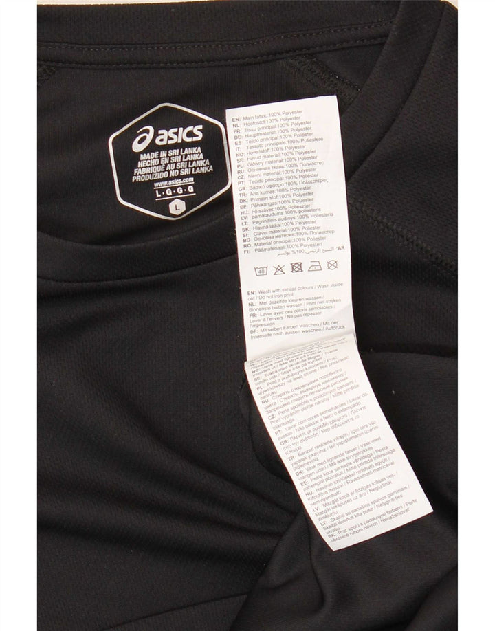 Camiseta Asics Hombre Top Grande Poliéster Negro