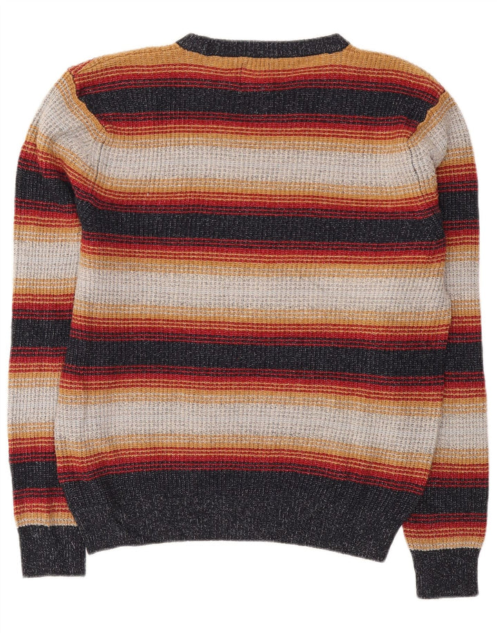Marks & Spencer - Jersey de cuello redondo para hombre, talla mediana, multicolor, a rayas