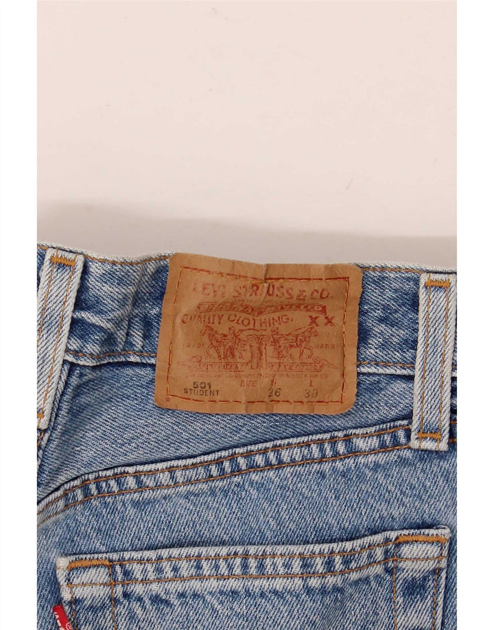 Levi's Mujer 501 Shorts De Mezclilla W26 Pequeño Azul