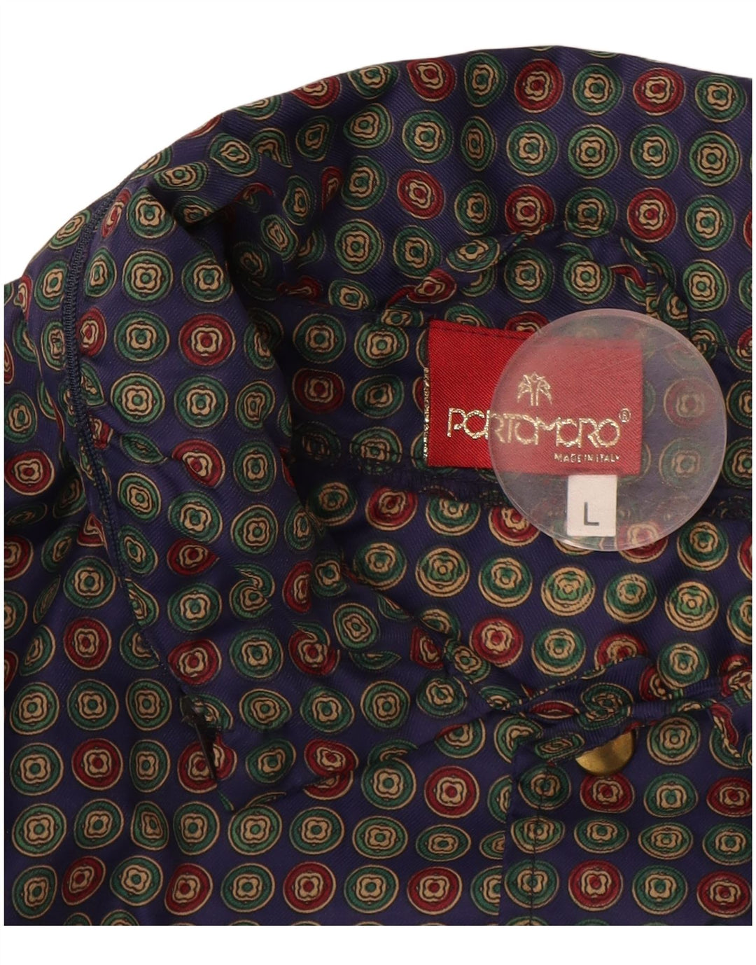 VINTAGE Chaqueta bomber de gran tamaño para hombre Reino Unido 40 Lunares azules grandes