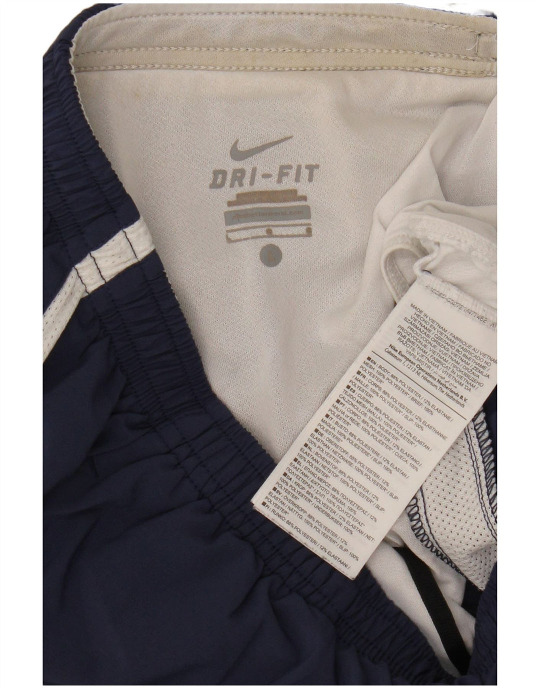 Nike - Pantalones cortos deportivos Dri Fit para hombre, poliéster, color azul marino, talla grande