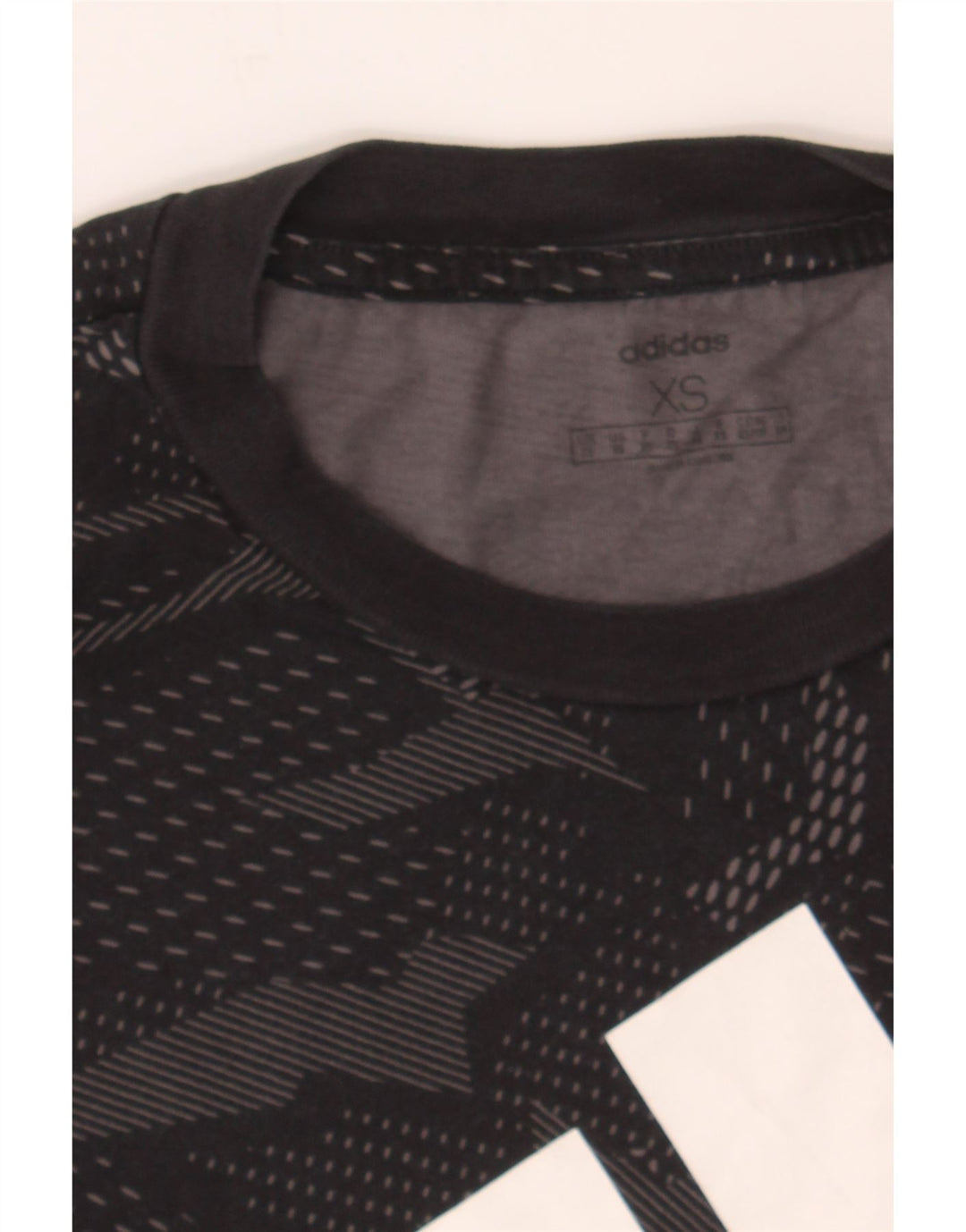 ADIDAS Mens Graphic T-Shirt Top XS Black Polyester Vintage Adidas and Second-Hand Adidas from Messina Hembry 