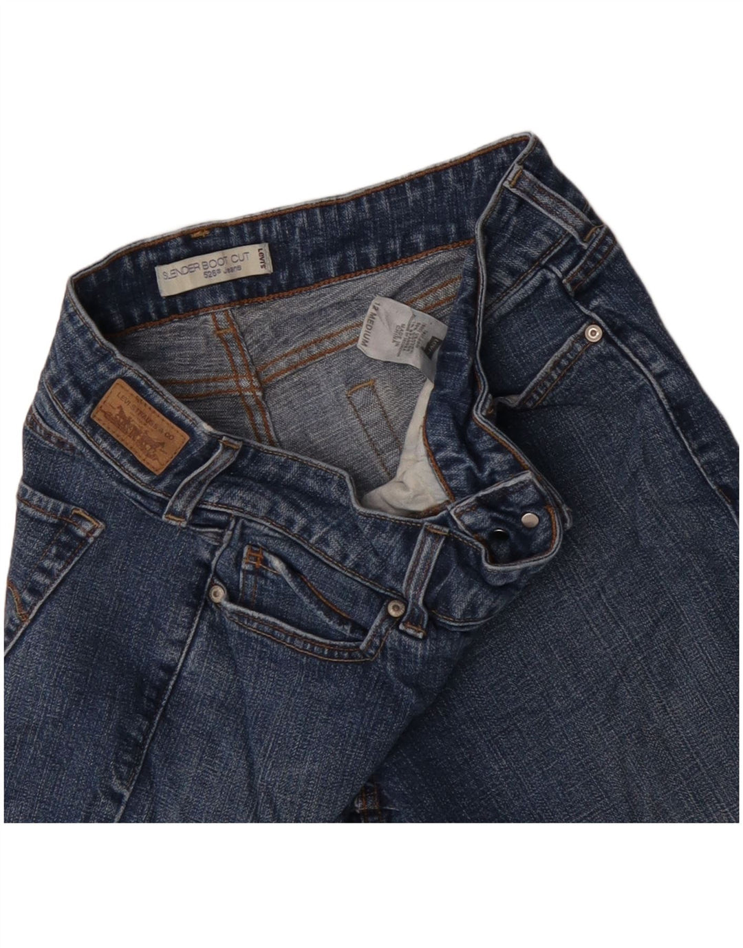 Levi's 526 pantalones cortos de mezclilla para mujer US 12 grande W32 algodón azul